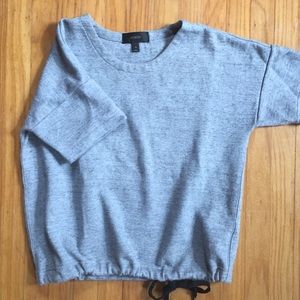Jcrew gathered tie sweatshirt
